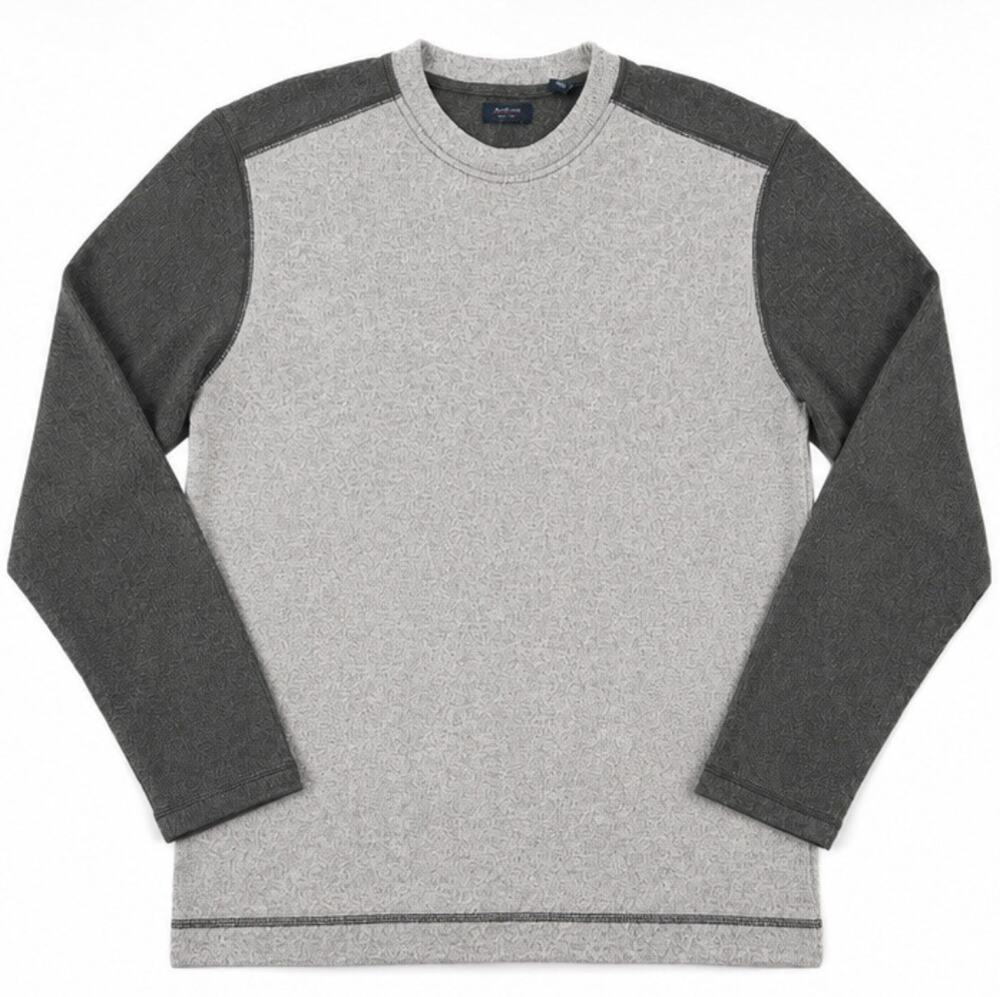 Arrow USA 1851 Men’s Gray Colorblock Crewneck Knit Sweater Size L 21x29 Casual